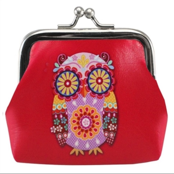 🔥🆕 Psychedelic Mod Owl Clasp Coin Purse - Picture 3 of 3